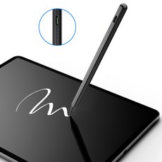 JAMJAKE 정전식 스타일러스 스마트 터치펜 아이패드 & 스마트폰 99% 기종 자석 부착 + 정전기 방지 장갑 Q77, 1개, 순흑