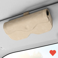 차량 장식 차량용 안경케이스 선글라스클립 썬바이저, 1개, 베이지
