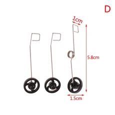 1세트 RC 폼 핸드 글라이더 랜딩 기어 키트 휠 포함 비행기 액세서리 세스나 J-11 SU27 Z51 F22, 07 D