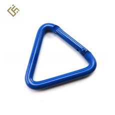 알루미늄 삼각형 등산 버클 다기능 키링, 1개, 블루 내경 32mm