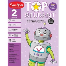 Evan-Moor Top Student Grade 2 Full-color Workbook Stickers STEM Reading Writing Science SEL