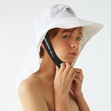 [물놀이+스포츠]구김스 넥커버 키즈 서핑햇 UV차단, S type, 화이트