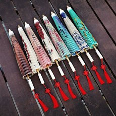 지우산 전통 종이 민속품, 전면 천공, 랜덤 스타일