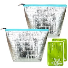 白袋深保溫袋2p+冰袋2p, 混色