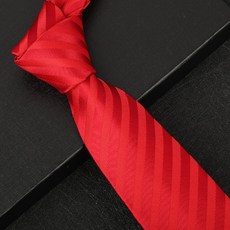 領帶男士正裝商務職業結婚新郎韓版拉鍊手打條紋領帶8釐米 D-18 手打默认颜色