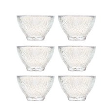 크리스탈 내열 미니 유리 찻잔 6개입 세트 두꺼운 다도 차 유리잔, 6개, C타입65ml