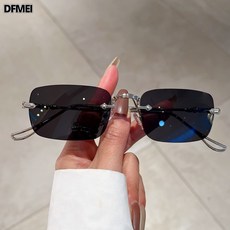 DFMEI 小網紅新款ins墨鏡太陽鏡男炫酷同款女個性潮流高級方框切邊無框