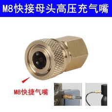 高壓充氣管 配件, 1個, 母頭1個