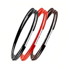 昱晶閣 不銹鋼內旋蠟繩皮繩項鍊 防過敏棉蠟線 手工DIY飾品配件 黑色掛繩, 1個, 內旋扣頭 / 咖啡色 1.5 細,45cm, 黑色