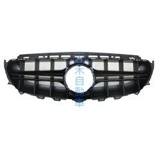 大禾自動車 格狀 雙中線 亮黑 水箱護罩 無鏡孔 適用於 BNEZ W213 S213 E63, 1個