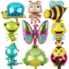 스마일파티 미니 곤충 생물 풍선 꿀벌 개미 나비 개구리 무당벌레 달팽이, 1세트