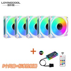 LOVINGCOOL雷利酷 聯鏡Pro 機箱風扇 12cm 靜音 內外發光 RGB 散熱風扇 (台灣出貨), 聯鏡-1200? 5個RGB白色風扇[6, 1個