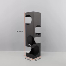 S자 와인렉 수납함 진열대 수납거치대, 1개, A. 블랙 10x10x40cm