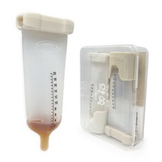 약쏙 아기 실리콘 약병 0.5미리눈금 보관케이스, 1세트