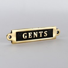 주물 황동 도어사인 GENTS 남자 화장실 표시 문패, 1개