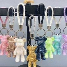 貼鑽暴力熊DIY材料包 鑰匙圈 生日禮物 畢業禮物, 1個, 不調色不挑款, 不調色不挑款