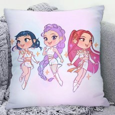 케이팝 데몬헌터스 쿠션 베개 루미 조이 캐릭터 굿즈 장식쿠션 사각, 프리미엄 더치 벨벳, 11
