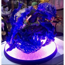 索隆 海賊王公仔 燈座發光 航海王造型物語 正版公仔, 1個, 無燈版(黑衣索隆版本1),含公仔（附正版原盒）