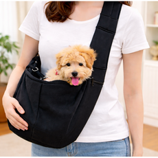 MODEON 편안한 강아지 슬링백 탈출방지 이너쿠션, 1개, 블랙