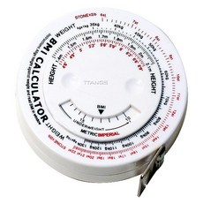 TTangs BMI줄자 휴대용 열쇠고리 다이어트 피트니스 체질량 비만도 측정 옷수선 미니 소형 의상실 인쇄가능 소형 미니 줄자, feh1.다이어트줄자 고급 원형, 1개