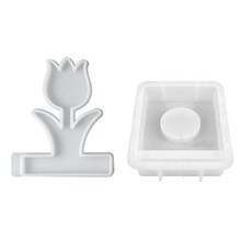 촛불 홀 홀더 실리콘 몰딩 튤립 촛불 홀더 실리콘 몰딩 주조품, 3