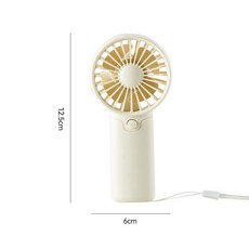 手持風扇摺疊式便攜迷你口袋風扇usb充電學生桌面小風扇禮品批發, 電池款, F15【奶油白】