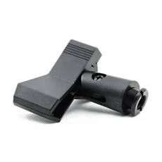 1pcs 범용 마이크 클립 클램프 브래킷 1/4 인치 콘덴서 블랙 라이브 삼각대 스탠드 액세서리, 01 빠른  Mainland, 01 검정색