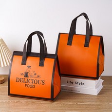 케이크 보냉백 휴대용 보냉 도시락 아이스팩 음식 정사각, 1L, 맛있는 오렌지 소형 50개