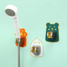 욕실 샤워기 거치대 1+1, 화이트+그린