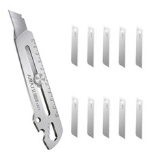 전문가용 다용도 커터칼 접이식 양면 칼날보관통 DF828 전용교체칼날10개입포함