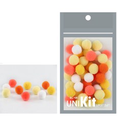 디자인펌프 솜사탕 폼폼 15mm 오렌지 폼폼방울
