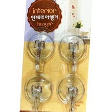 생활 걸기 우일 꼬마흡착행거4p 접.착식걸이 후크 벽걸이 부착 걸이 행거 흡착 옷걸이, 선택상품, 1개