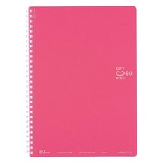 해외 KOKUYO 스프링 라인 노트 18.9 x 12.7cm7.2 5인치 파스텔 저널 B6 소프트 링 도트 6mm 유선 80장 라이트 블루 1 과목 학교용 메모 작성 일본 수입, Light Pink