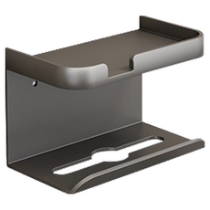 太空鋁紙巾架，免打孔廚房紙巾收納架，多功能壁掛式置物架，浴室臥室適用, (加長)白色, 1個