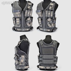 戰術背心多功能防刺服網狀透氣夏季馬甲 軍迷CS野戰戶外防彈衣防護, ACU迷彩, 1個