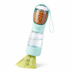 쿠비안 4in1 강아지 산책용 물통, 1개, 스카이