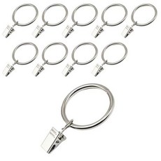 민스리빙 메탈 커튼집게링 32mm, 실버, 10개