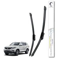레이븐 쌍용 G4 렉스턴 렉스턴스포츠 칸 플랫 와이퍼 운전석+조수석 세트 순정타입 전면 와이퍼 세트, 쌍용-G4 렉스턴- (17년~20년),