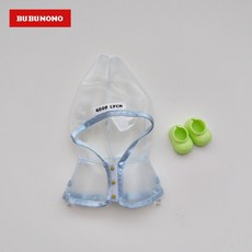 팝마트 라부부 꾸미기 우비 인형옷, 1~3세, 우비+장화(2피스), 녹색 우비세트(인형x)