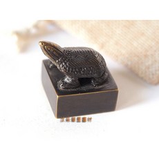 汶采 龜鈕銅印 (4號) 印章 文房, 詳見包裝, 詳見包裝