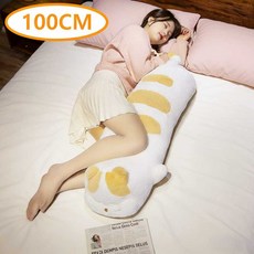 하른 초대형 100cm 말랑말랑 고양이 인형, 화이트