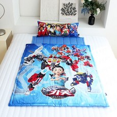 헬로카봇 시즌15 순면 낮잠이불세트(항균솜 포함), 블루