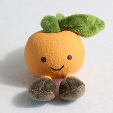 드림계곡 라텍스 과일 인형 강아지 삑삑이 장난감, 주황색 인형, 1개
