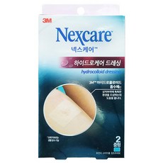 3M 넥스케어 하이드로케어 드레싱 2매 중형 HCDM-2 습윤 상처 방수 밴드 보호 반창고 일회용, 1개