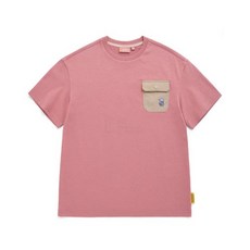 내셔널지오그래픽 키즈 K232UTS050 백그래픽 포켓 반팔티 DUSTY ROSE