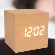 민또 LED 우드 탁상시계 책상용