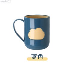 情侶牙杯學生宿舍洗漱杯 防摔高顏值牙刷杯 家用漱口杯可愛牙刷杯, 藍色,301-400毫升, 1個