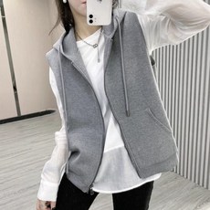 RORO L-4XL 大碼連帽無袖背心外套