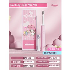 전동 칫솔 충전식 부드러운 소년 소녀 성인용 귀엽고, 1개, 전동칫솔 칫솔모2개+부드러운칫솔모+전체기계방수, 기본 모델명/품번