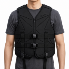 K2 구명조끼 성인 라이프자켓 구명복 부력보조복, 블랙 Black